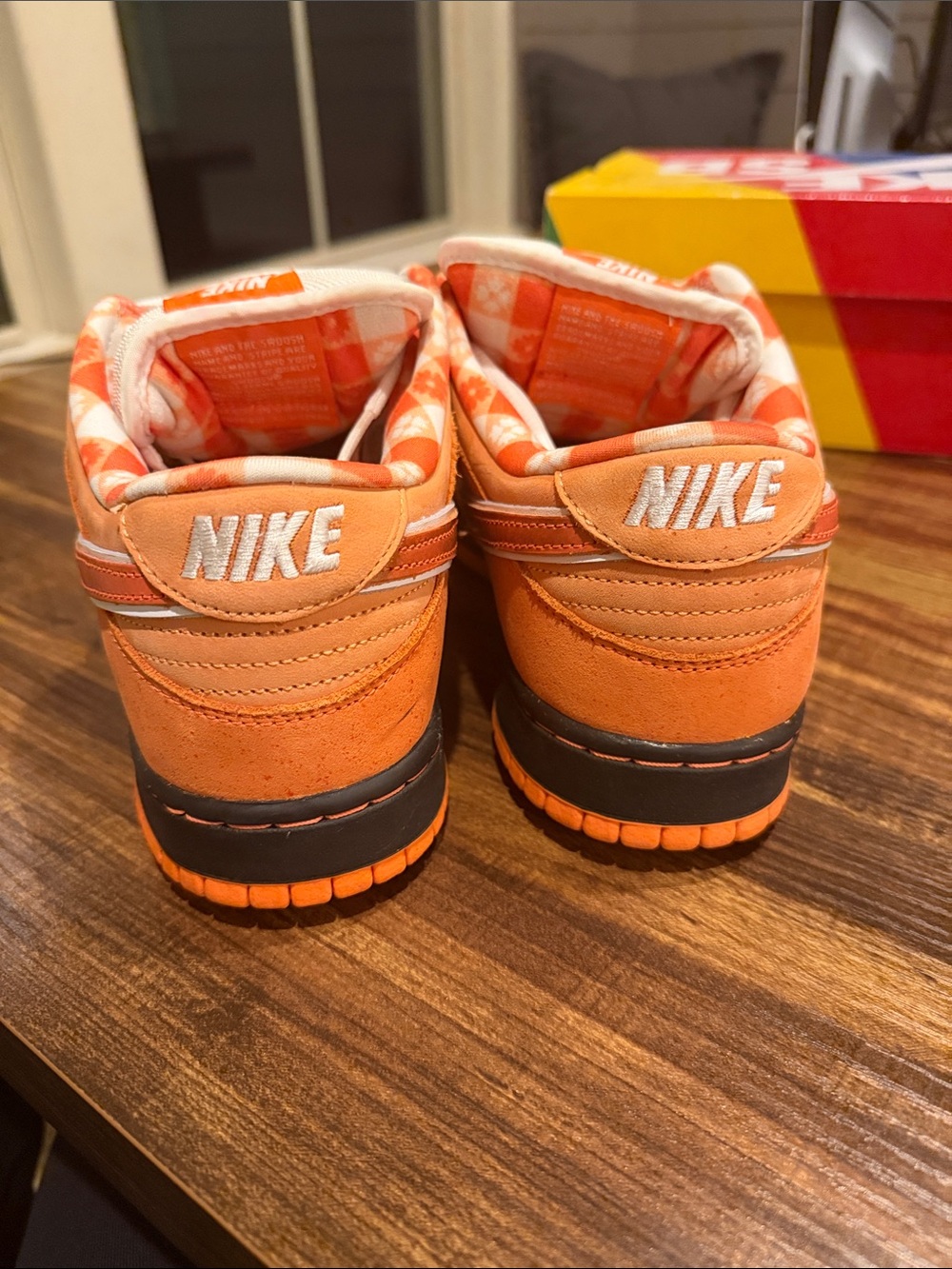 Nike Dunk Concepts Orange and White Low-Top “Lobster” Shoes - Picture 4 of 4